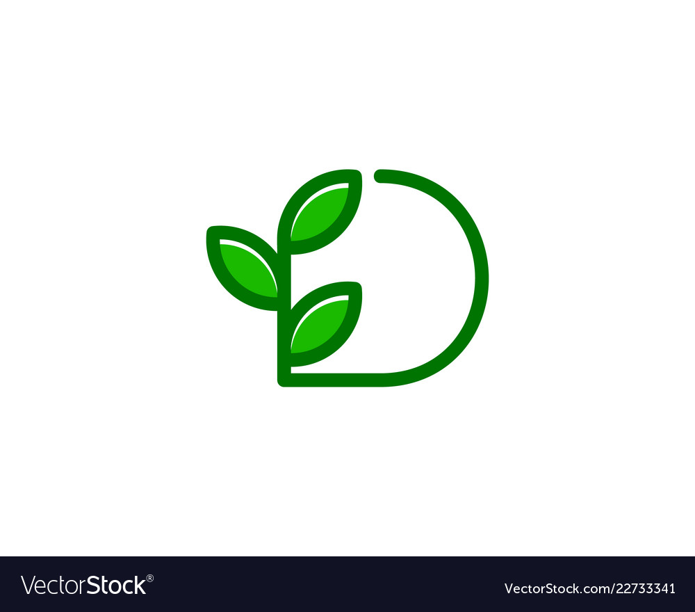 Eco letter d logo icon design