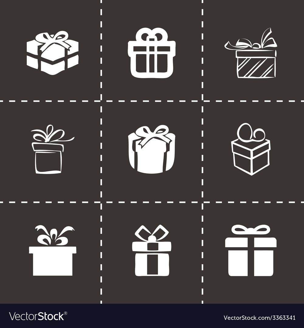 Gift icons set Royalty Free Vector Image - VectorStock