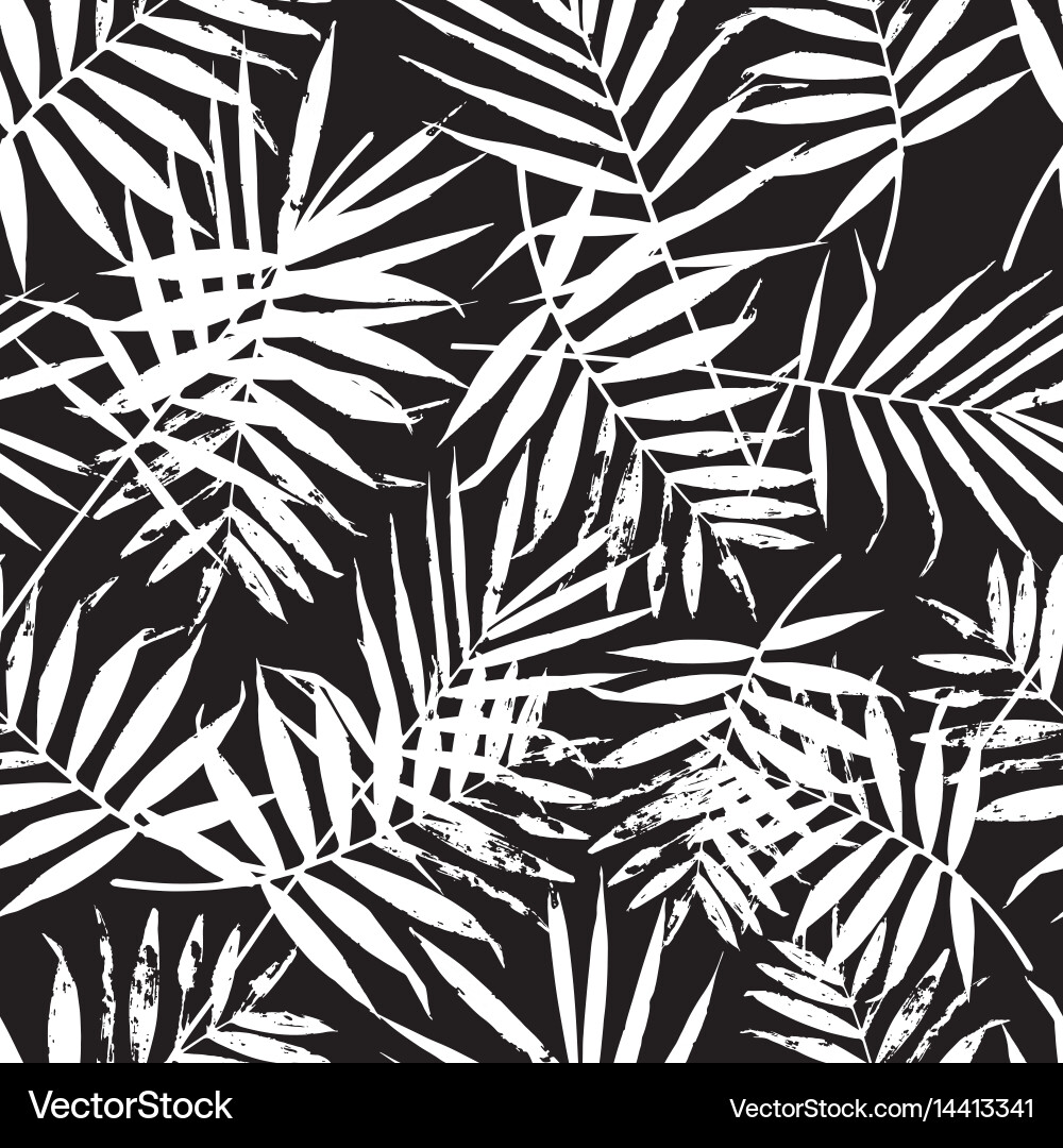 Hand drawn leaf seamless pattern Royalty Free Vector Image