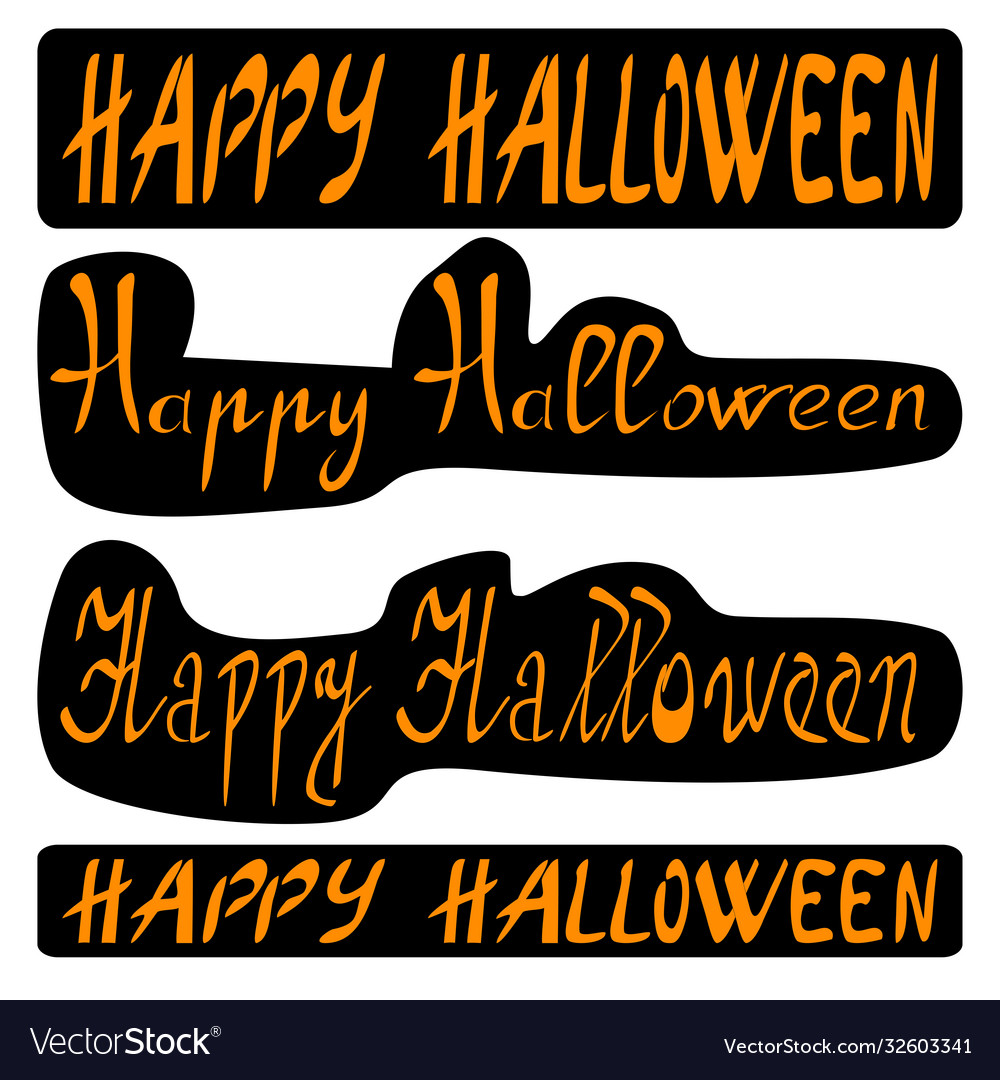 Happy halloween lettering