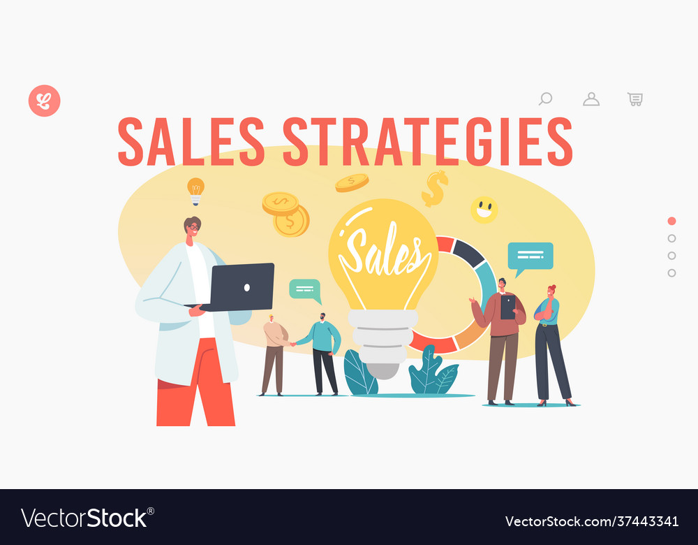 Sales strategies landing page template tiny