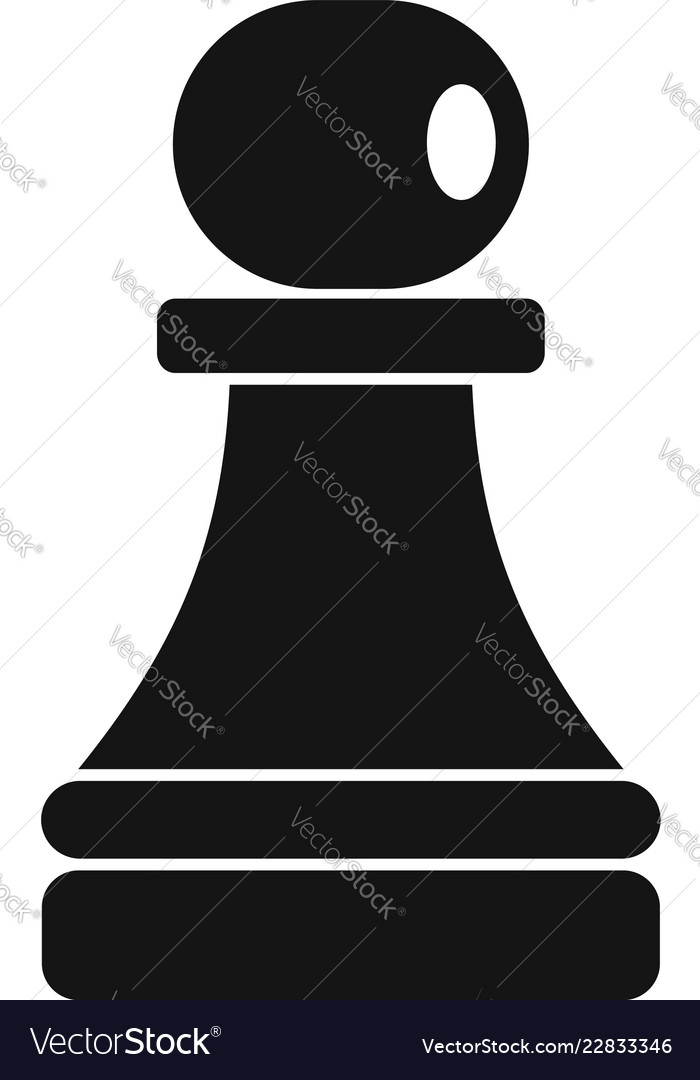 Black pawn chess piece Royalty Free Vector Image