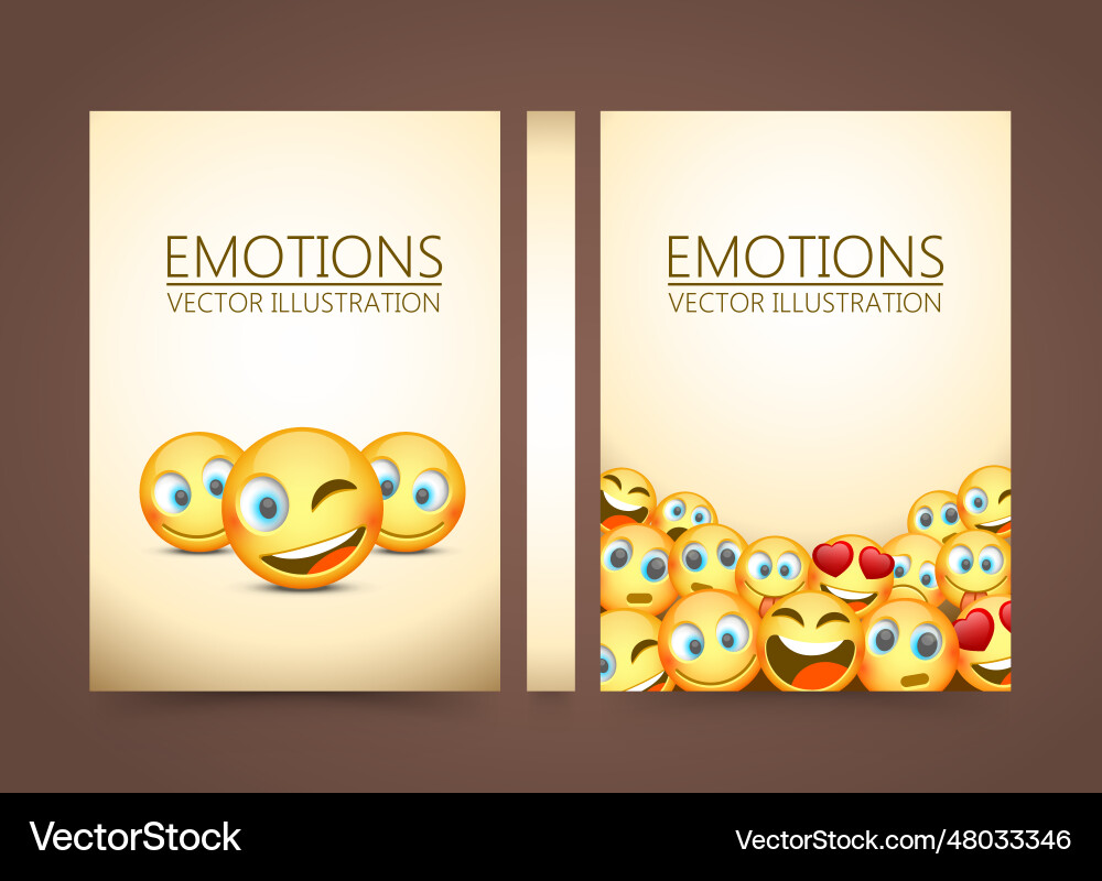 Modern Yellow Laughing Three Emoji Royalty Free Vector Image