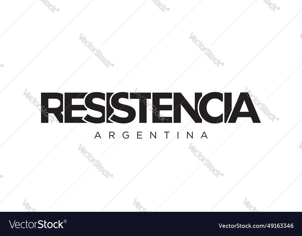 Resistencia in the argentina emblem design