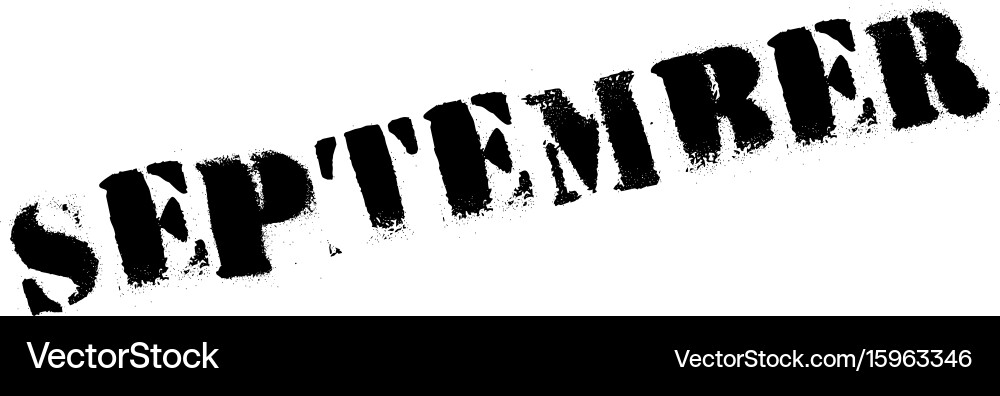 September rubber stamp Royalty Free Vector Image