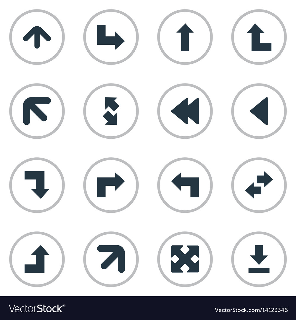 Set simple indicator icons Royalty Free Vector Image