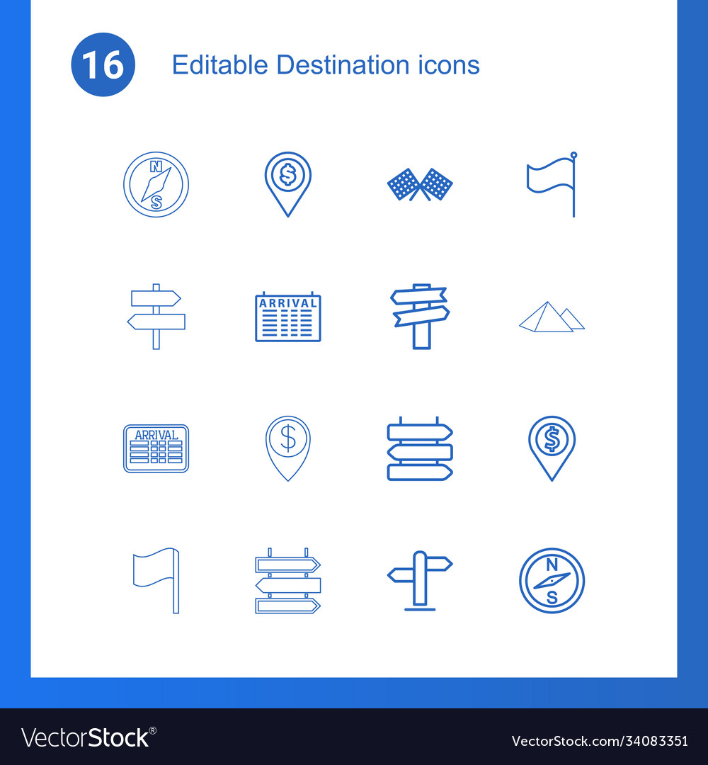 16 destination icons