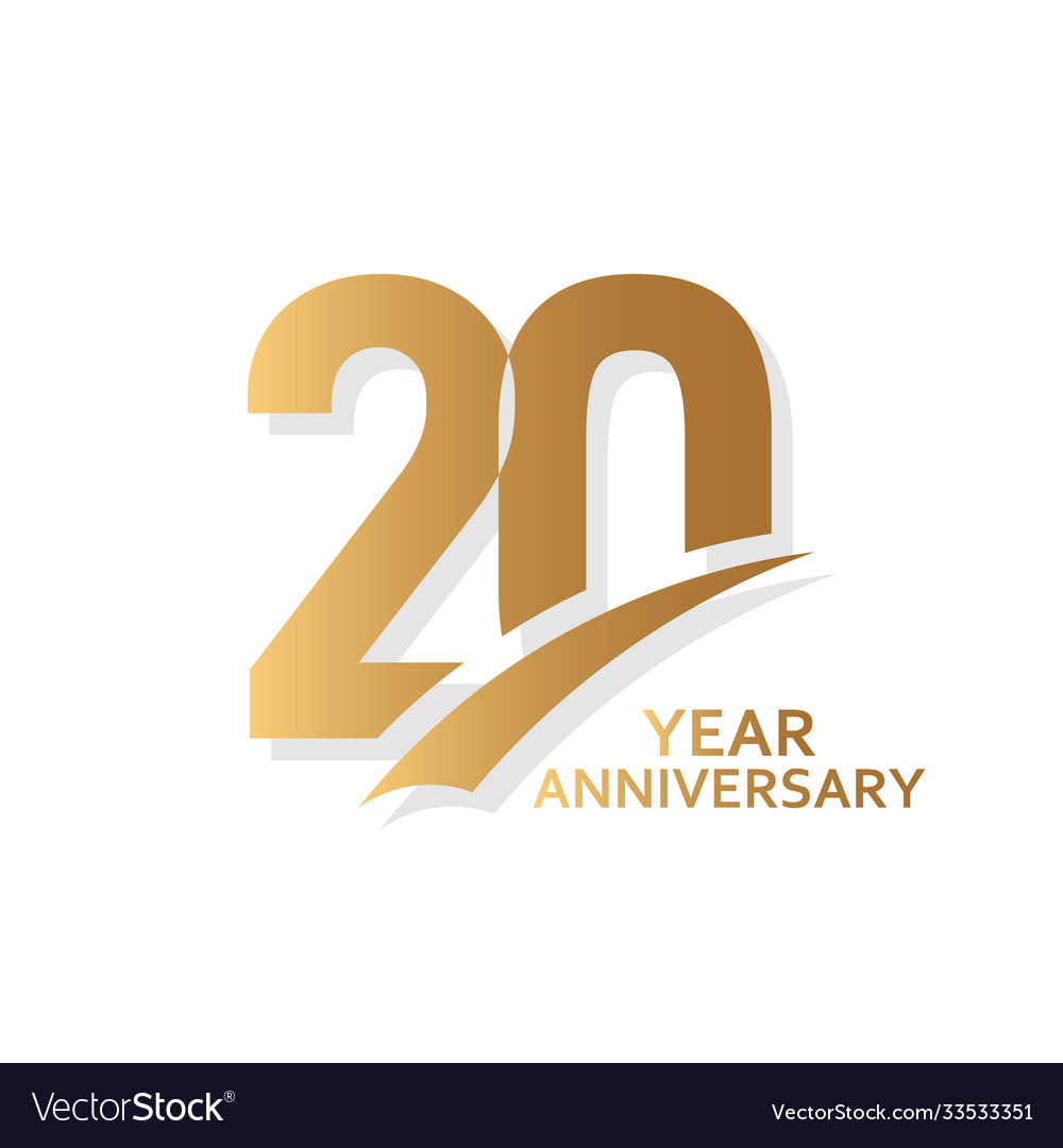 20 year anniversary template design