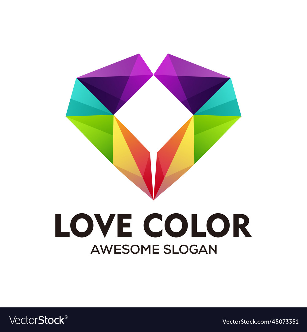 Abstract gradient love logo