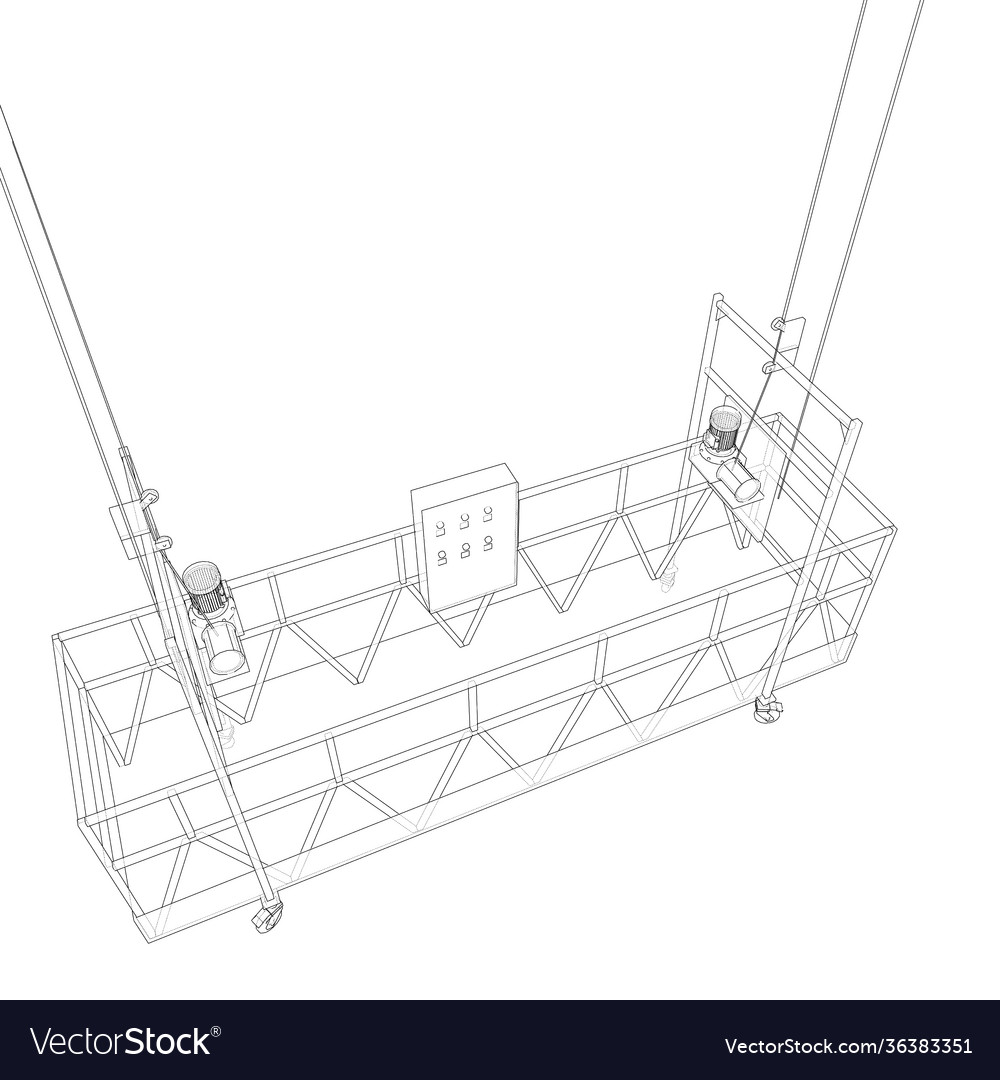 Empty Construction Elevator Royalty Free Vector Image Empty Construction Elevator Royalty Free Vector Image
