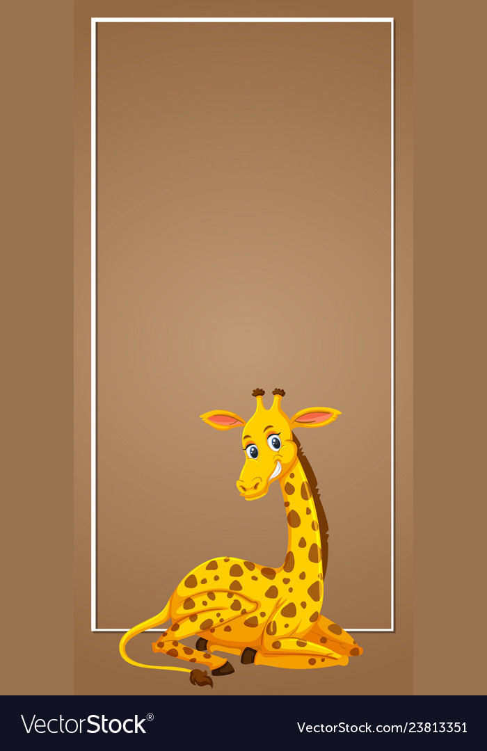 Giraffe on blank banner