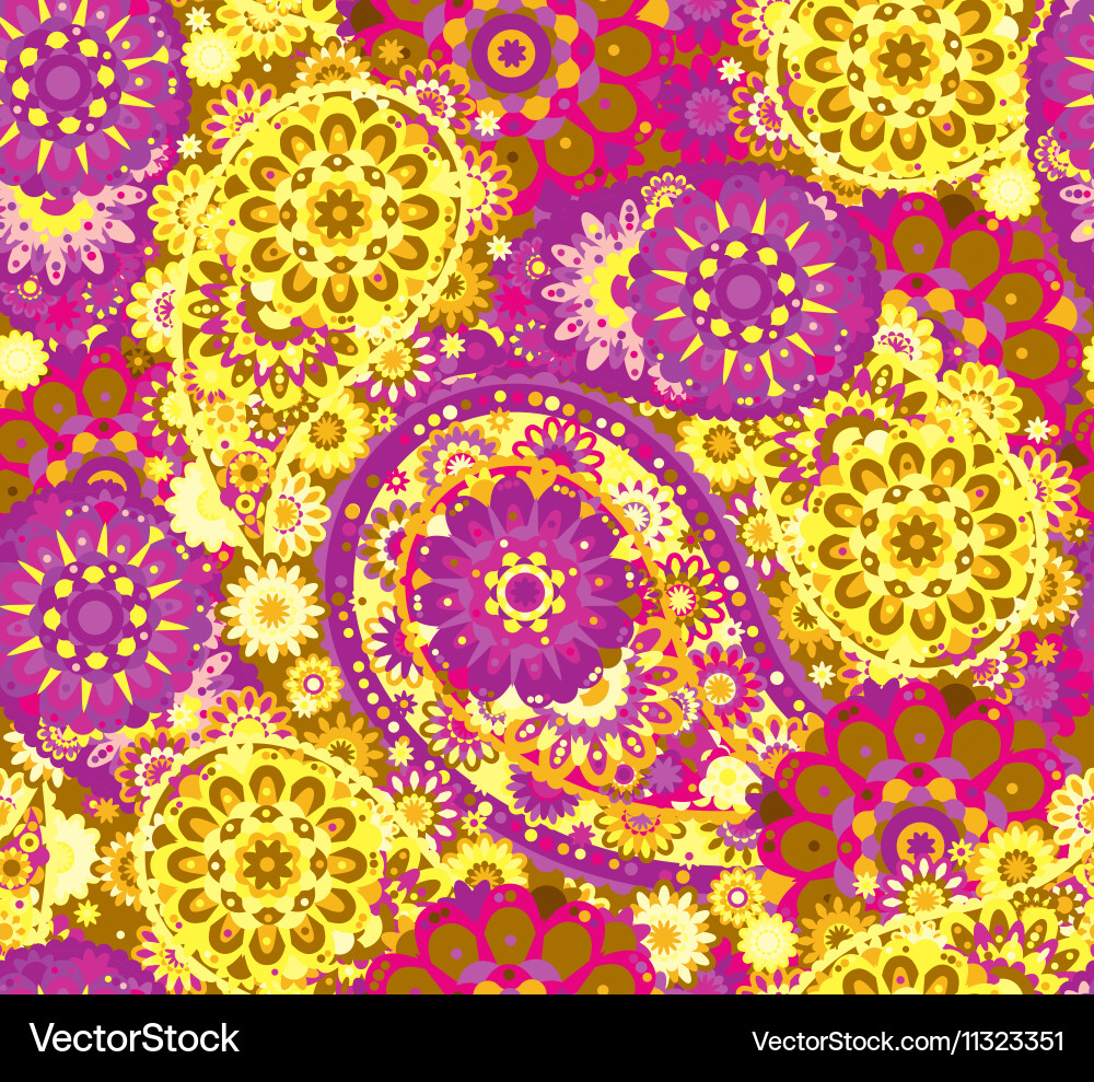 Seamless pattern in eastern style colorful Vector Image