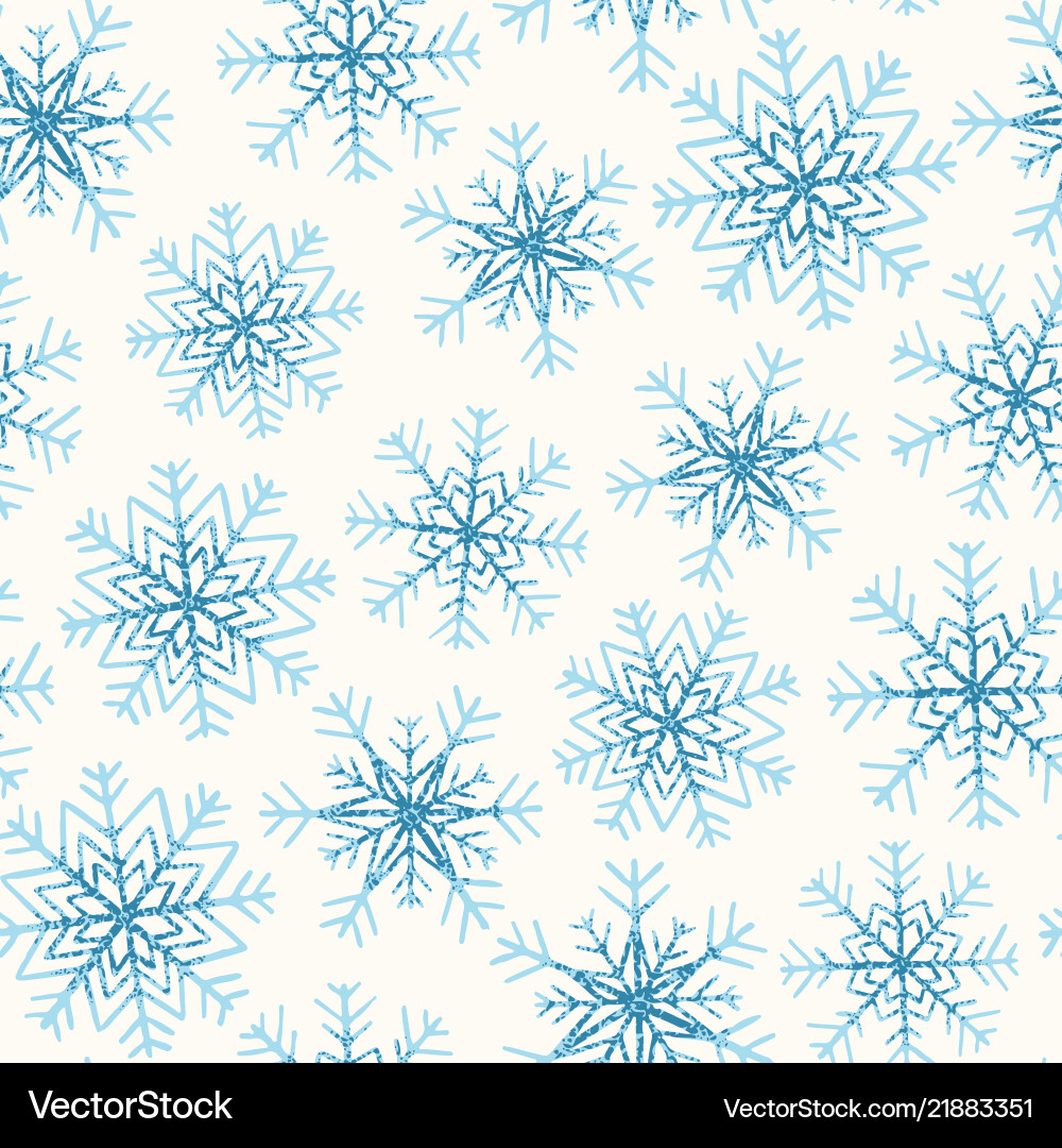 Seamless pattern with snowflakes Royalty Free Vector Image
