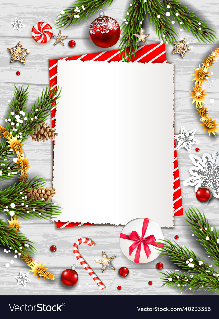 Christmas festive template Royalty Free Vector Image