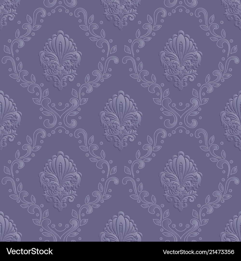 Damask seamless pattern background Royalty Free Vector Image