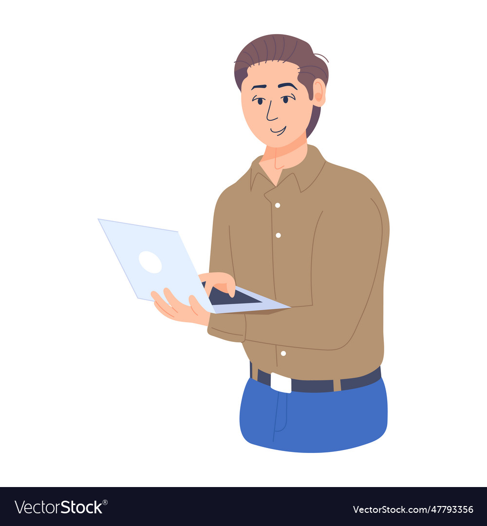 Employee working Royalty Free Vector Image - VectorStock