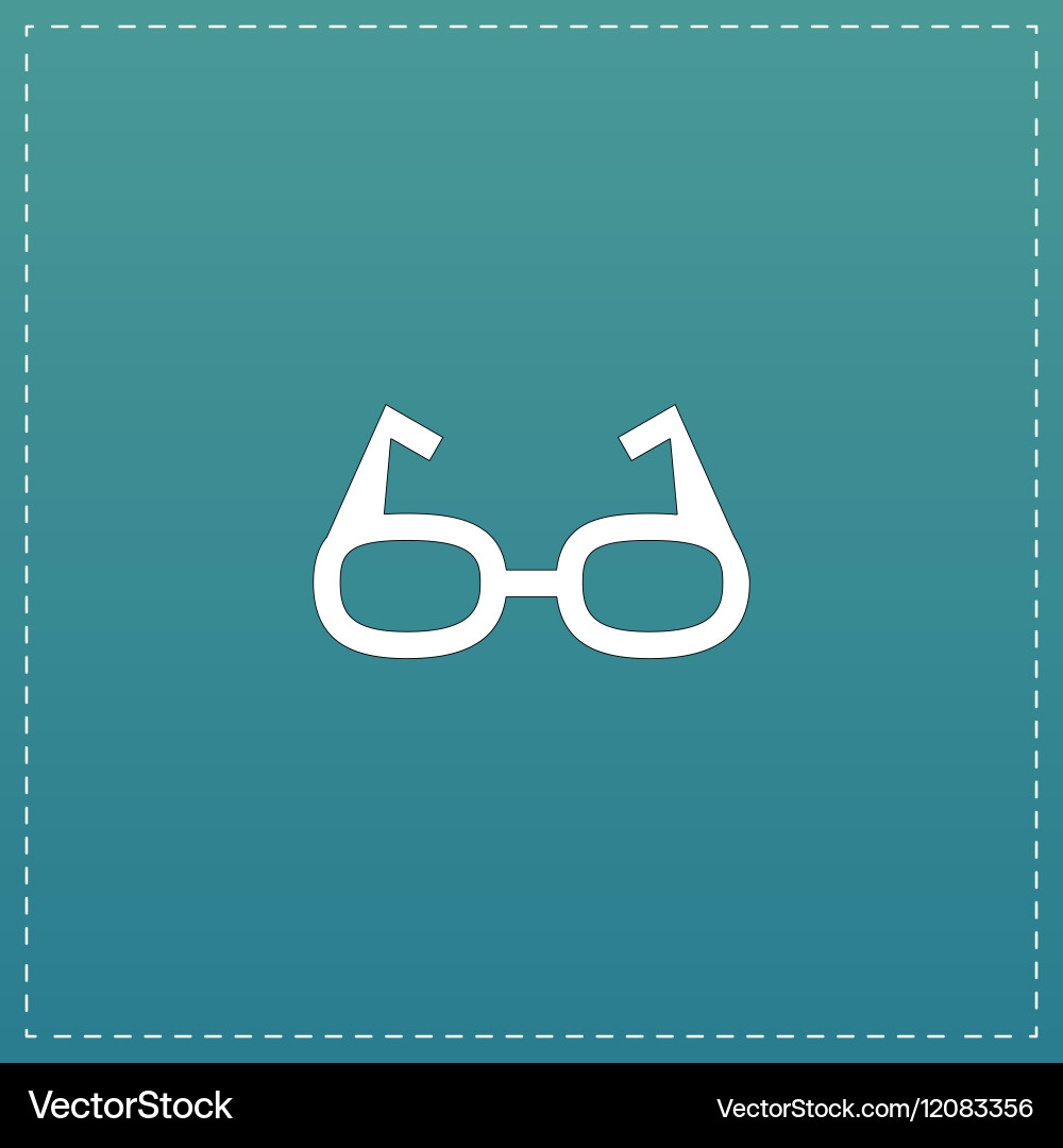 Glasses flat icon Royalty Free Vector Image - VectorStock