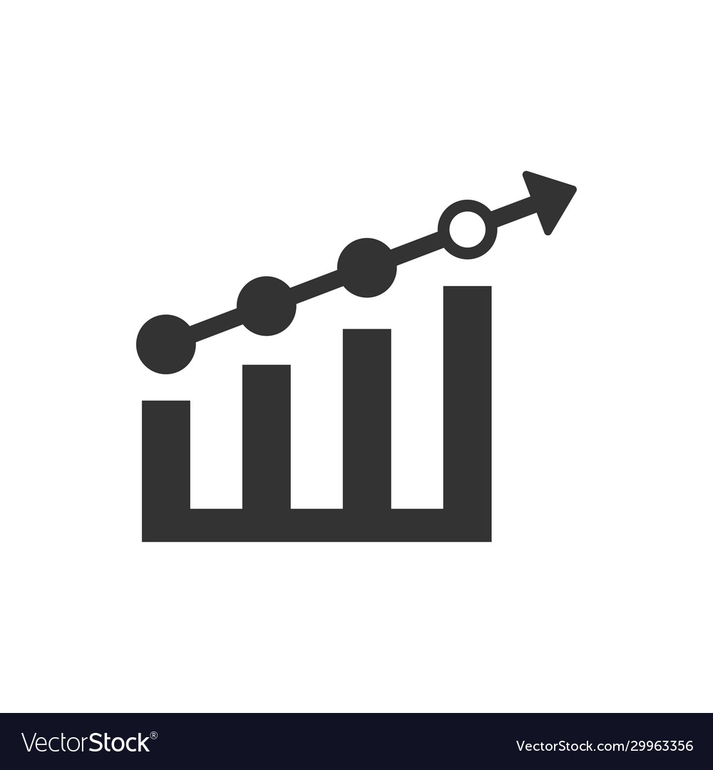 Growth report icon Royalty Free Vector Image - VectorStock