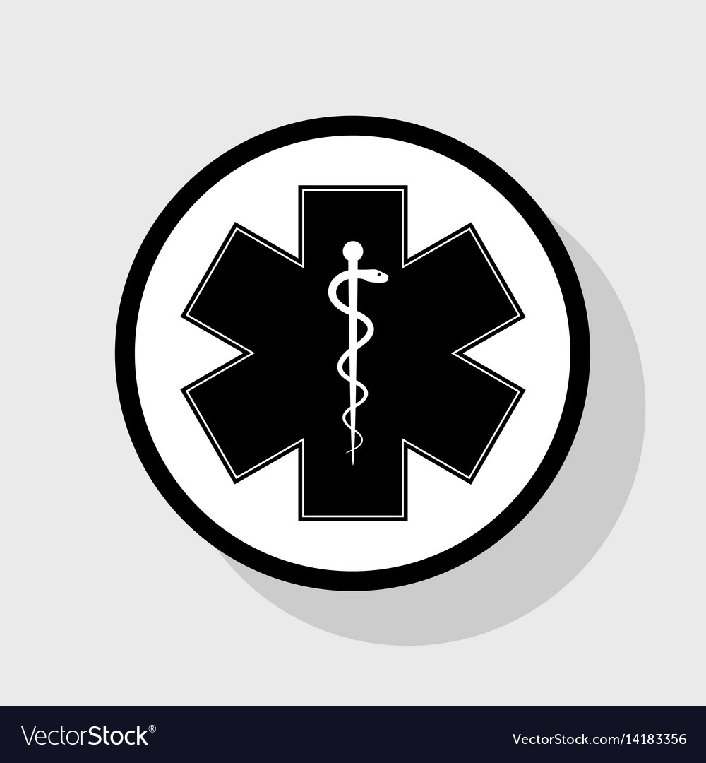 Medical symbol of the emergency or star life