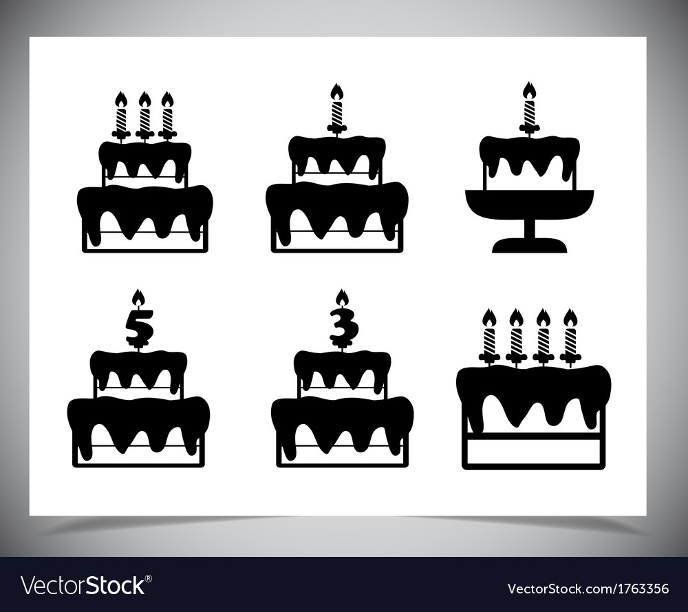 Set of cake icons