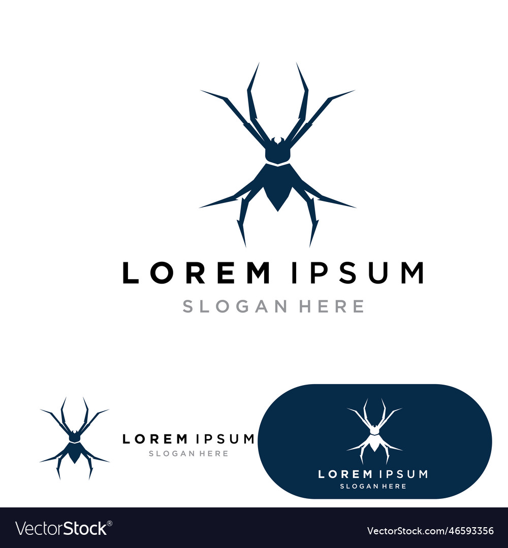 Spider logo template Royalty Free Vector Image