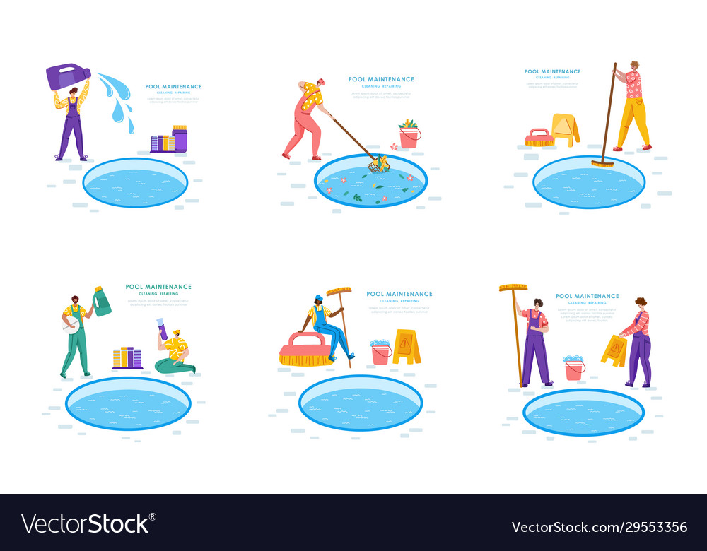 Swimming pool searvcice flat concept