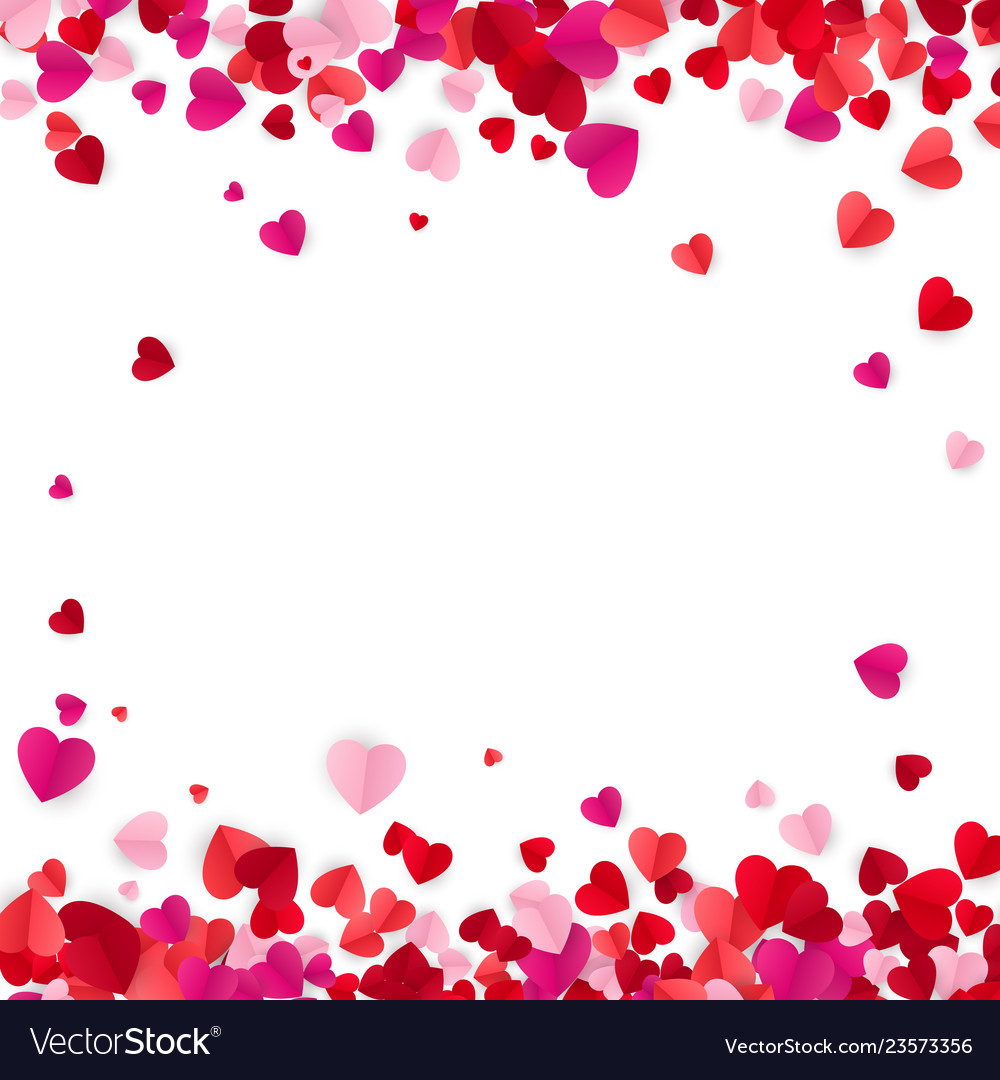 Valentines day background with hearts holiday Vector Image