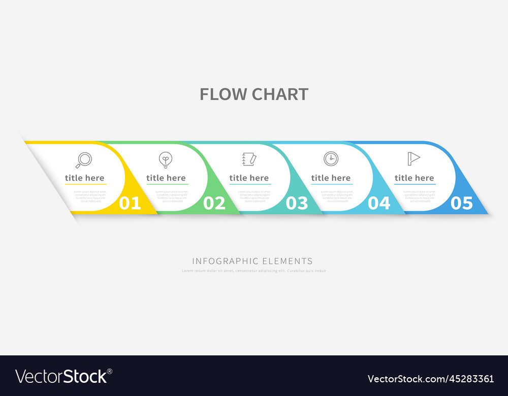 Flow chart infographic design Royalty Free Vector Image
