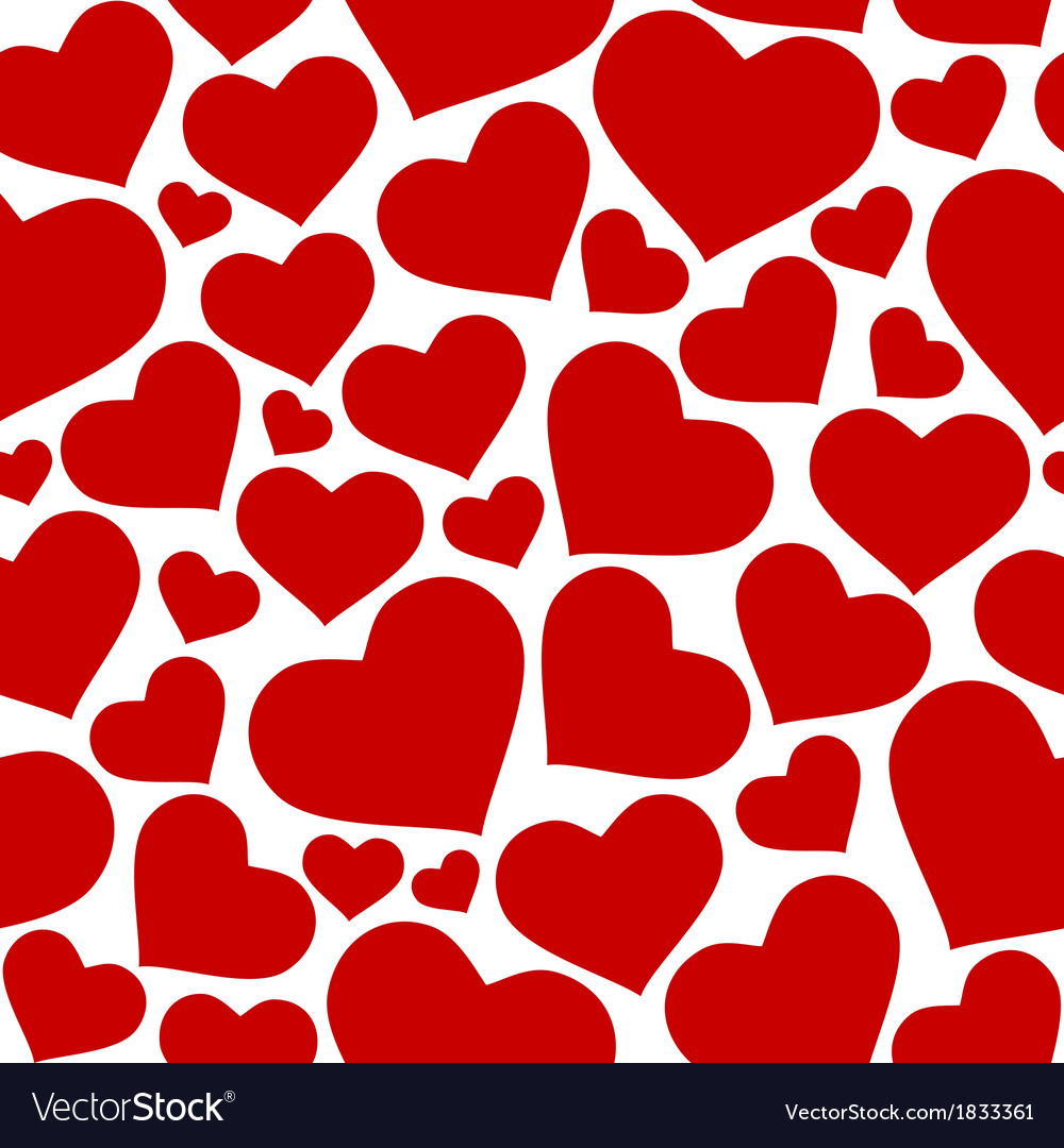 Hearts seamless pattern Royalty Free Vector Image