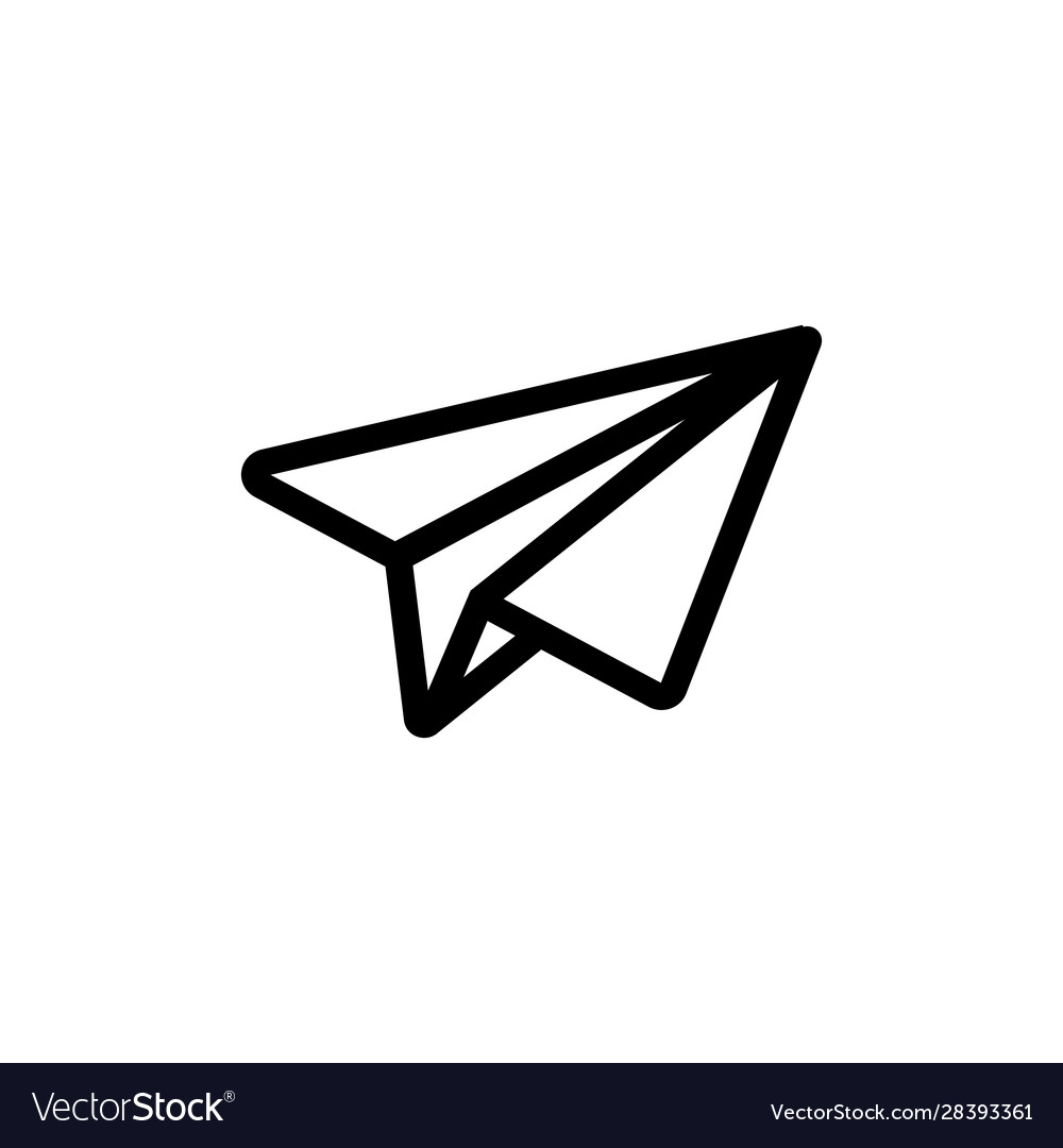 Sent letter icon isolated contour