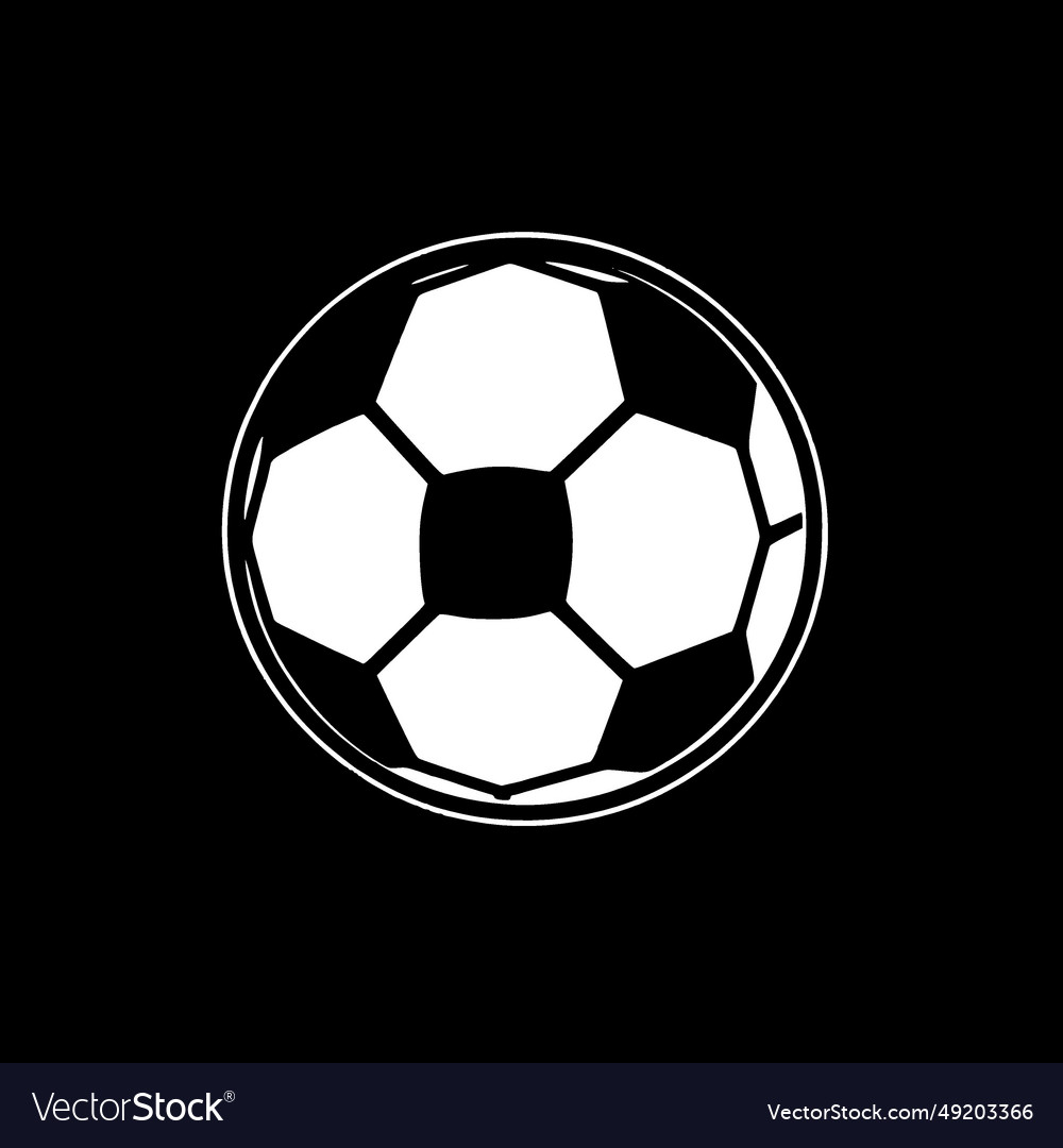 Football black and white Royalty Free Vector Image