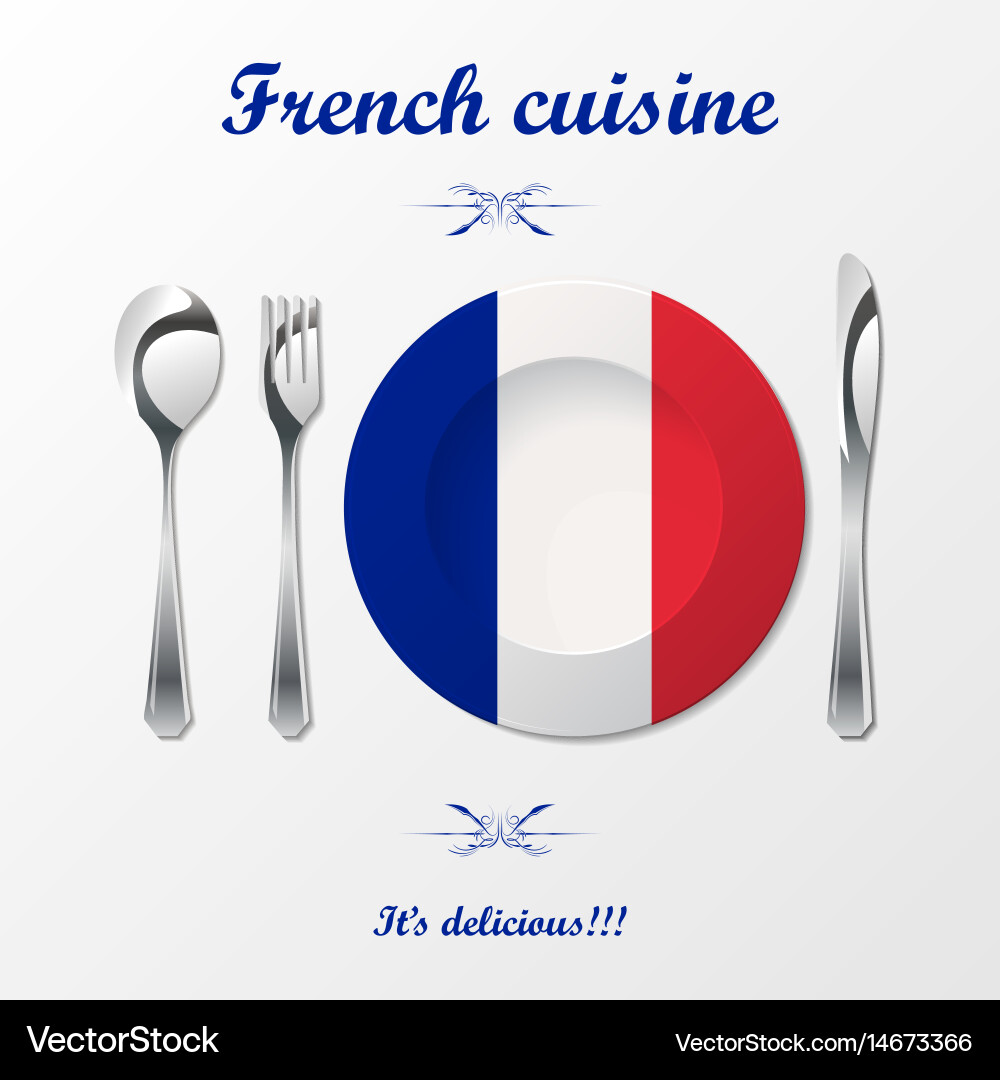 French cuisine cutlery Royalty Free Vector Image