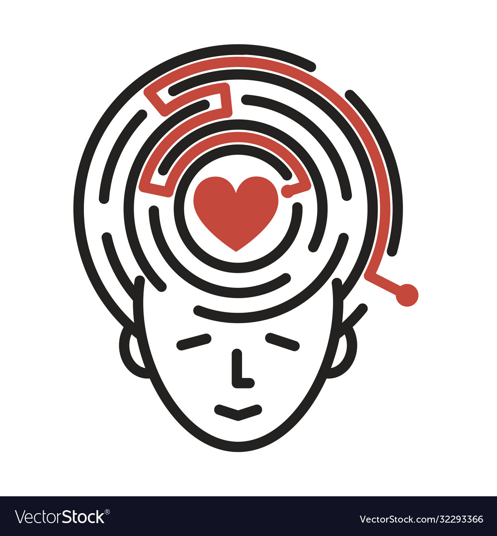 Human face and maze Royalty Free Vector Image - VectorStock