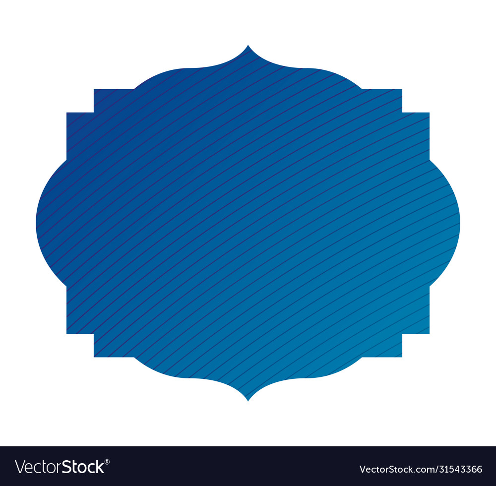 Isolated blue gradient frame banner design Vector Image