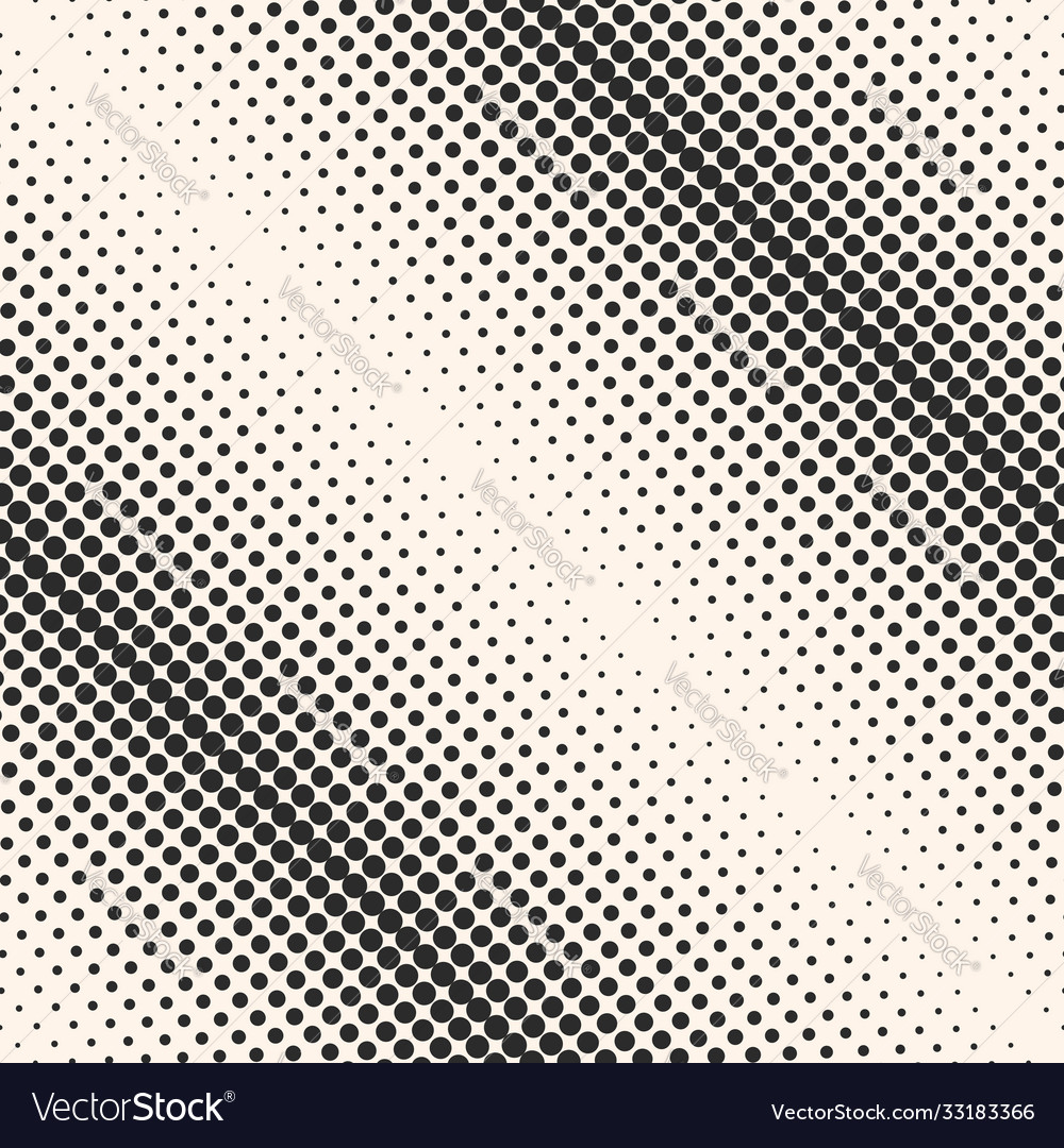 Monochrome halftone seamless pattern circles