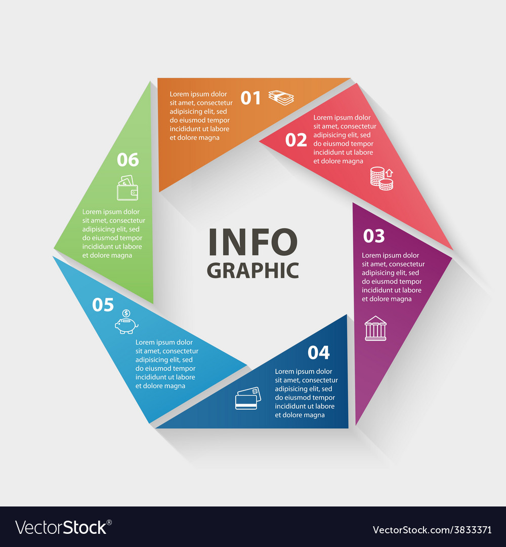 Circle infographics Template for diagram Vector Image