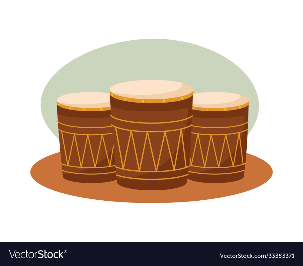 Isolated drums instruments design Royalty Free Vector Image