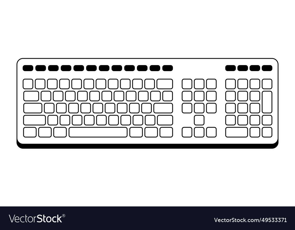 Keyboard computer equipment Royalty Free Vector Image