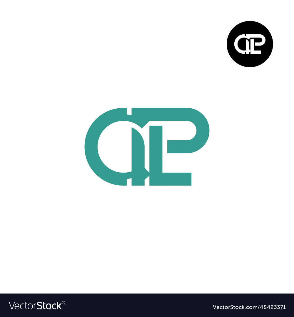 Letter cpl monogram logo design Royalty Free Vector Image