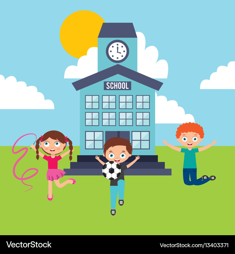 Students back to school Royalty Free Vector Image