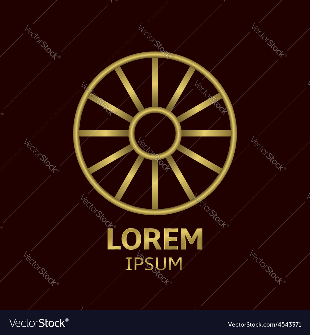 Wheel logo Royalty Free Vector Image - VectorStock