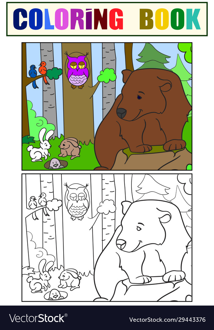 Colorful and coloring picture animals