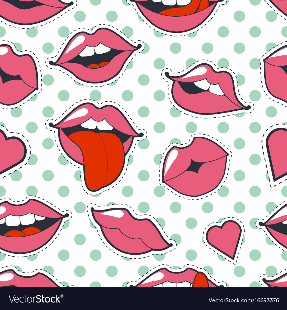 Glamorous quirky seamless background Royalty Free Vector