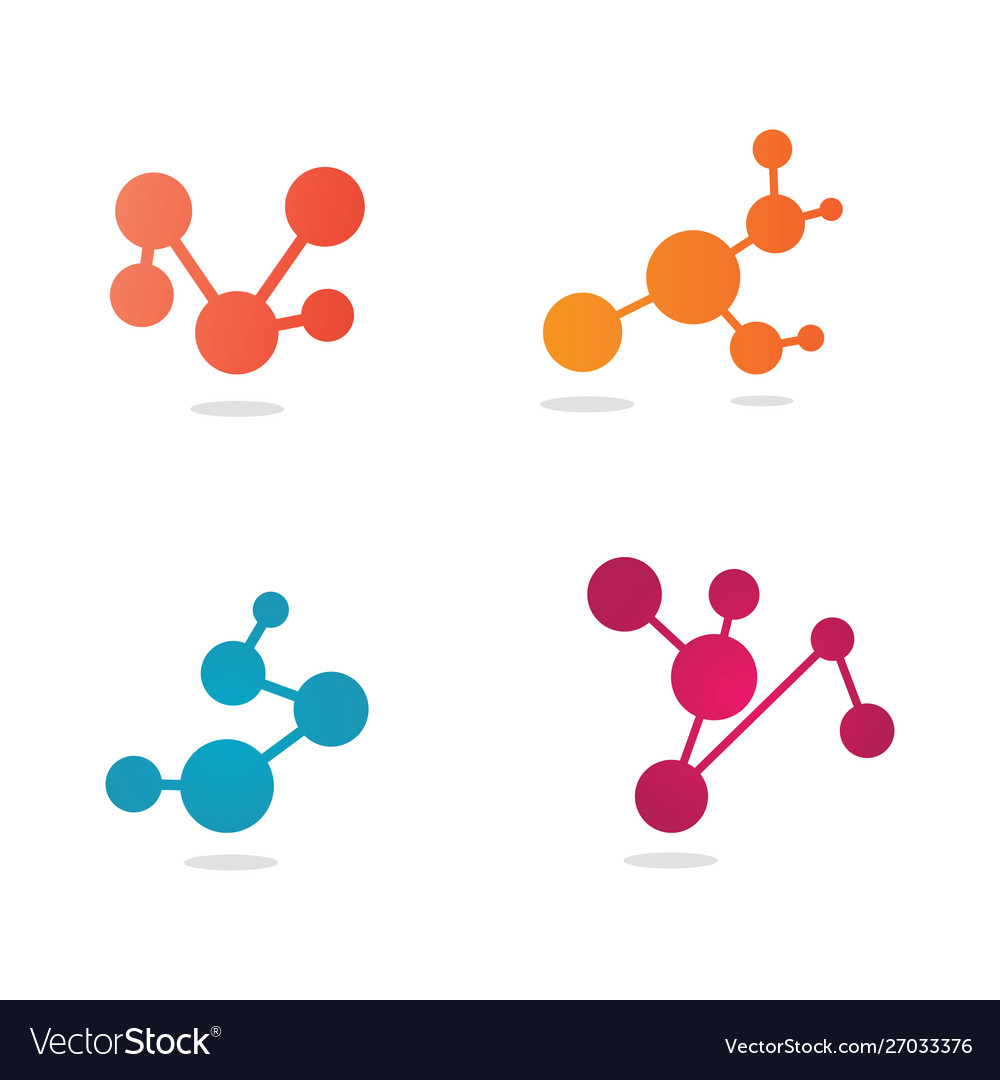 Molecular structure chemical atoms Royalty Free Vector Image