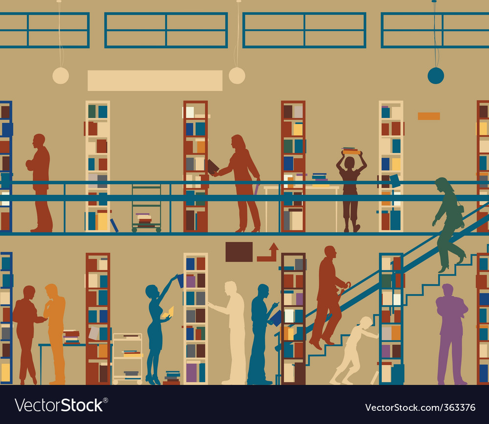 Public library Royalty Free Vector Image - VectorStock