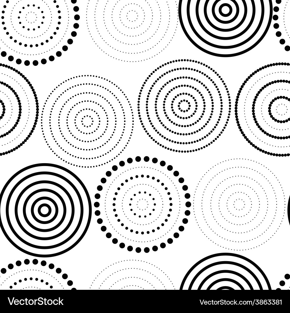 Abstract seamless background made of rings Vector Image