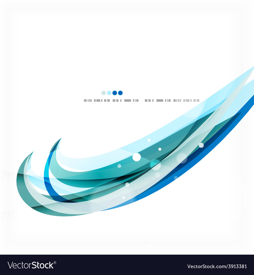 Blue business corporate wave line background Vector Image