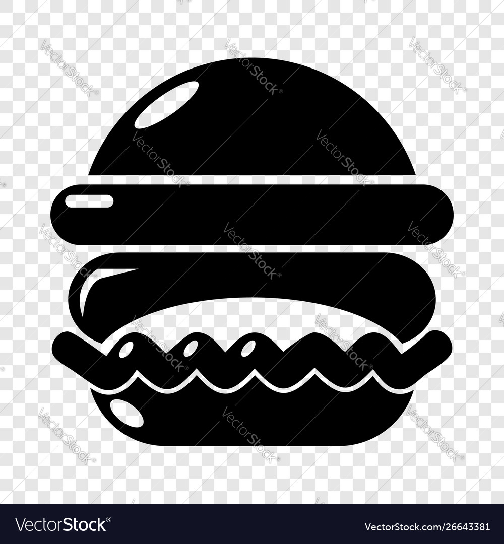 Burger icon simple black style Royalty Free Vector Image