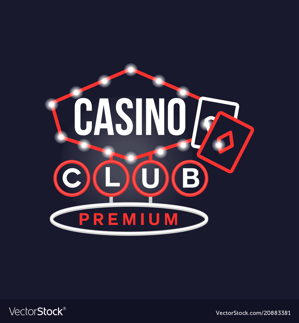 Casino premium club retro neon sign vintage