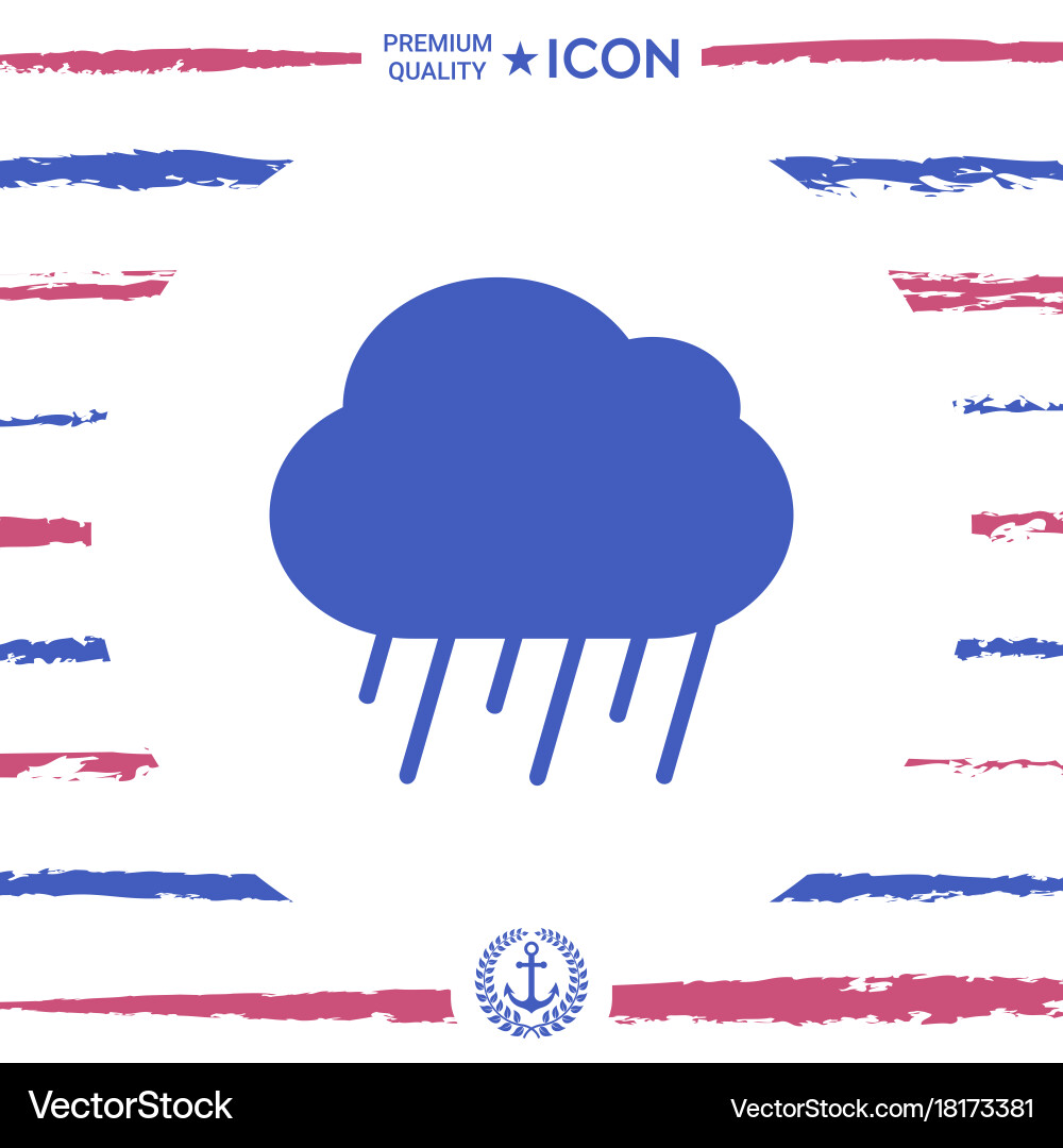 Cloud rain icon Royalty Free Vector Image - VectorStock